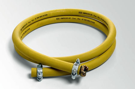 Hose with Coupler - 50' x 3/4" Rubber